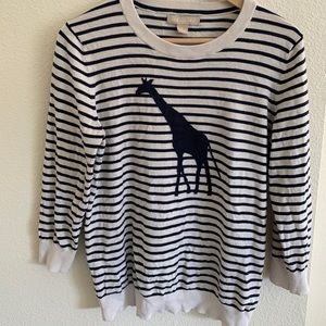 Banana Republic Blue and White Striped Sweater
